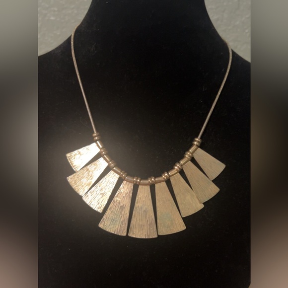 The Limited Jewelry - The Limited Gold-Tone Textured Fan Pendant Necklace